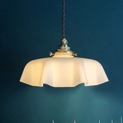 Lámpara colgante LED DecorBites™ de cobre y cristal color crema para cocina, dormitorio y sala de estar