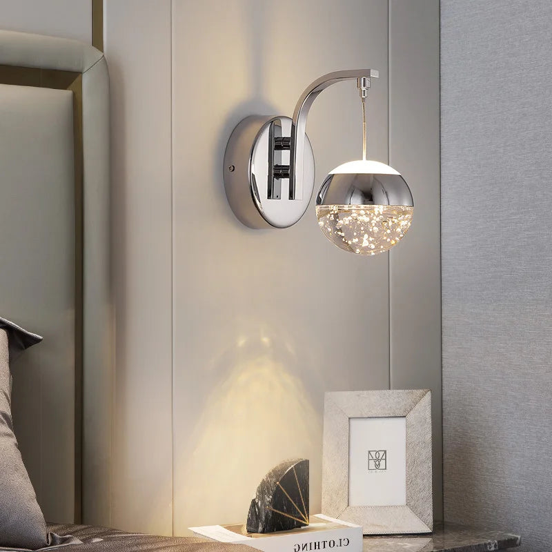 Gold Crystal Bubble Wall Sconce