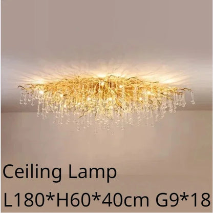 DecorBites™ Gloss Light Luxury Crystal Ceiling Chandelier for Living Room & Dining Room
