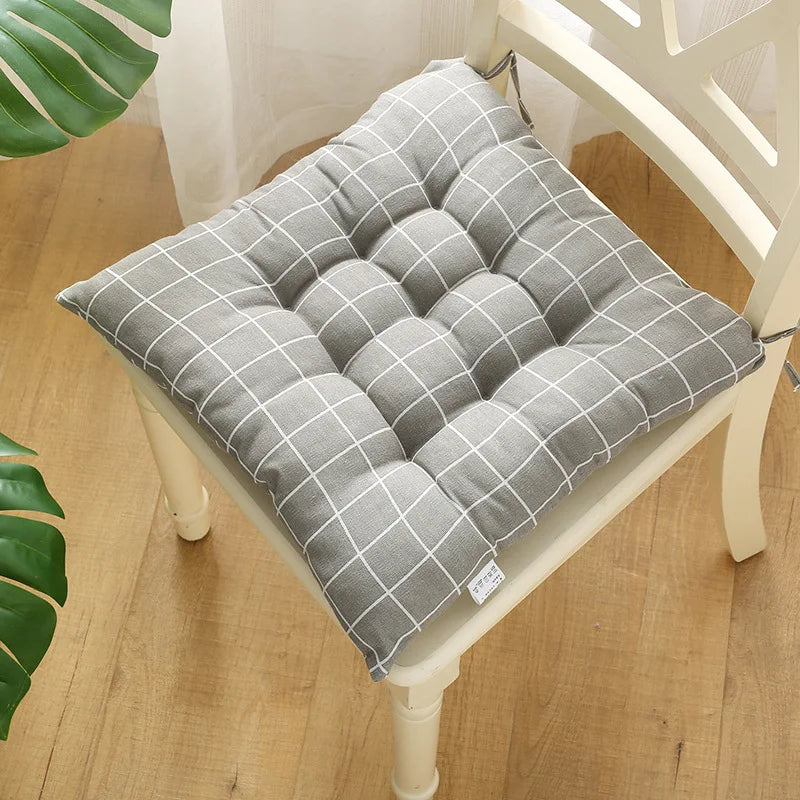 Decobites Square Cotton Upholstery Chair Cushion for Office, Home, Car, Garden, or Lounge