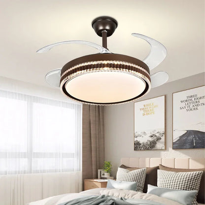 DecorBites™ LED Bladeless Ceiling Fan Chandelier for Modern Smart Home Decor