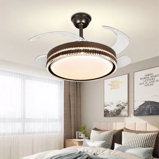 DecorBites™ LED Bladeless Ceiling Fan Chandelier for Modern Smart Home Decor