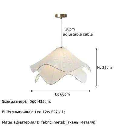 DecorBites™ Fabric Petal Pendant Lights - Nordic Creamy Bar Suspension Lamp