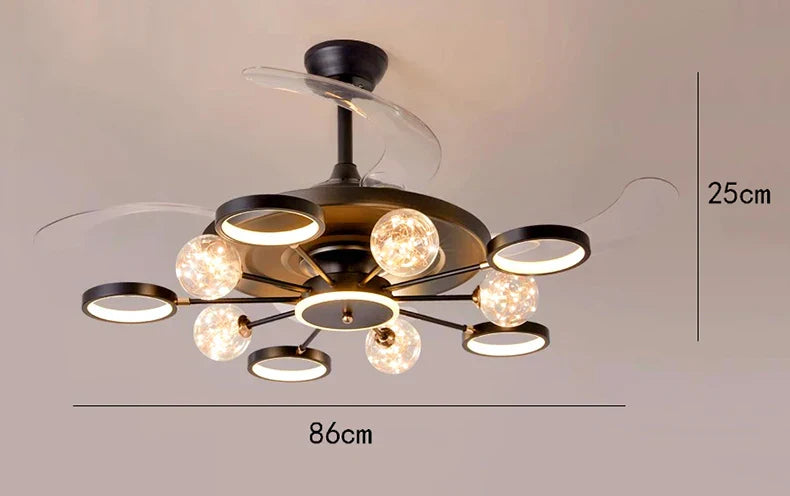 DecorBites™ Kids Bedroom Ceiling Fan with Remote Control & LED Light