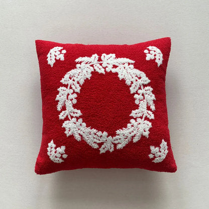 DecorBites™ Christmas Cartoon Embroidered Pillow Cover Set, Festive Decorative Cushions