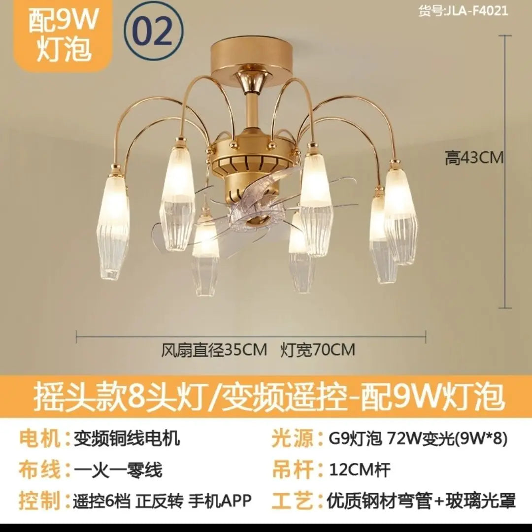 DecorBites™ Ceiling Fan Lights with LED, Modern Indoor Lighting for Living Room, Bedroom, Dining Room