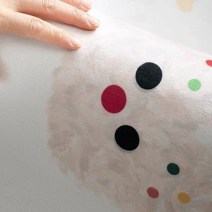 DecorBites™ Cartoon Ball Print Cozy Carpet: Anti-Slip, Stain-Resistant Bedside Rug