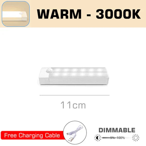 DecorBites™ LED Motion Sensor Night Light: Rechargeable and Magnetic Wall Lamp