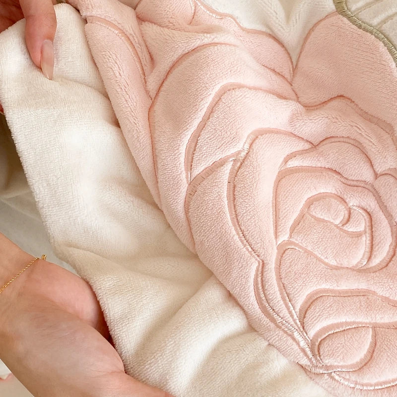 Juego de Edredón Princesa con Volantes de Encaje Decorbites™ , Bordado de Flores de Mariposas, Ropa de Cama Acogedora con Sábana y Fundas de Almohada