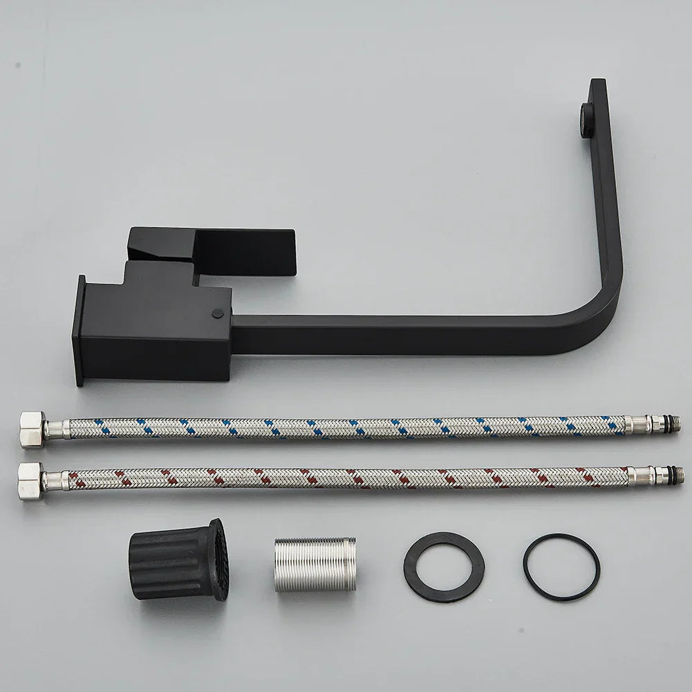 Grifo de cocina DecorBites™ níquel cepillado | Mezclador giratorio 360° para agua fría y caliente | Monomando