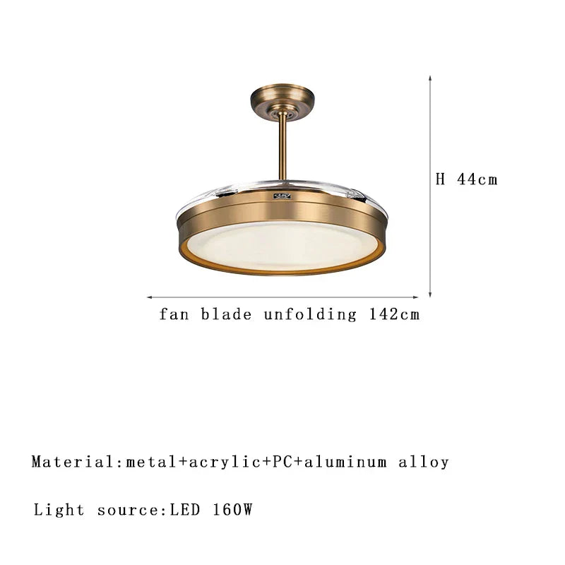 DecorBites™ 55W Bronze Ceiling Fan Light with Remote Control and Reversible Blades