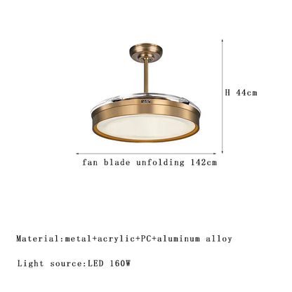 DecorBites™ 55W Bronze Ceiling Fan Light with Remote Control and Reversible Blades