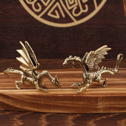DecorBites™ Brass Flying Dragon Sculpture Home Decor Ornament