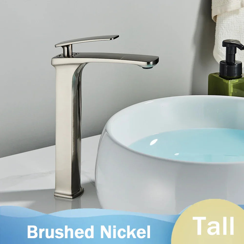 DecorBites™ Black Rose Gold Basin Faucet: Modern Deck Mounted Sink Mixer Tap for Luxury Bathrooms