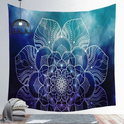 Decobites Psychedelic Mandala Sun Moon Tapestry Wall Hanging for Home Decor