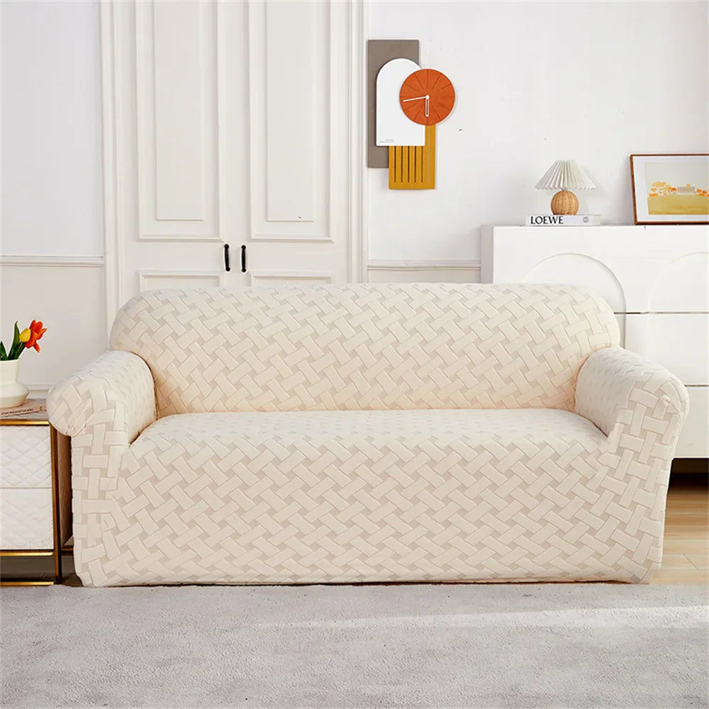 Decobites Thick Velvet Sofa Cover: 1/2/3/4 Seats Stretch Slipcover Protector