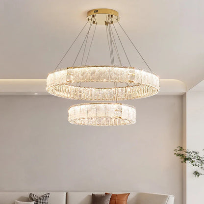 DecorBites™ Crystal Living Room Chandelier Modern Simple Atmosphere Zhongshan Lamps