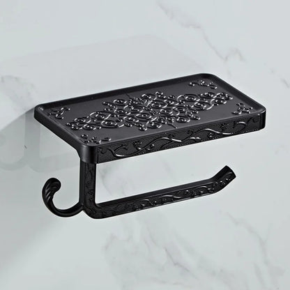 DecorBites™ Brass Toilet Paper Holder Bathroom Storage Rack Accessory