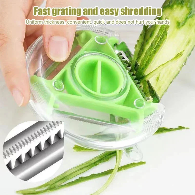 DecorBites™ 3-in-1 Magic Peeler Trio Set: Slicer, Shredder, Julienne Cutter - Kitchen Tool