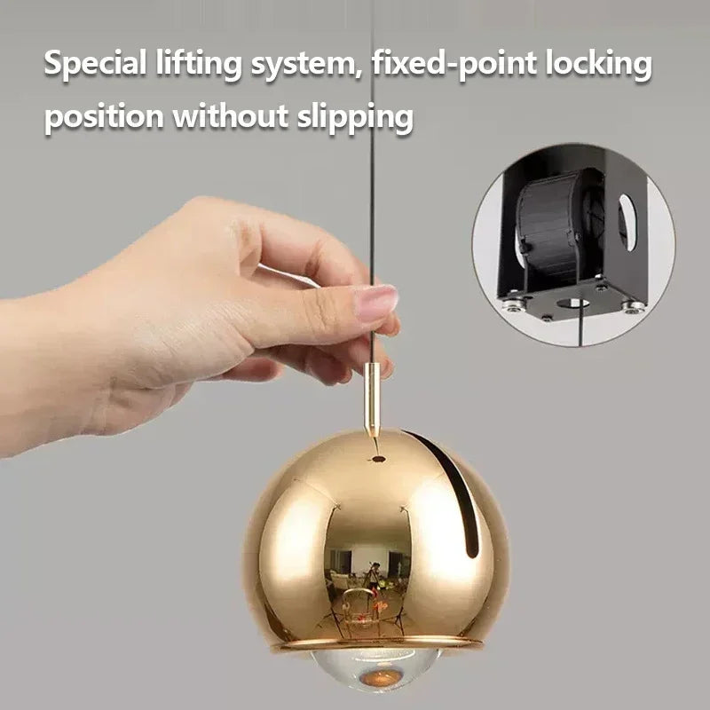 DecorBites™ Adjustable Angle LED Pendant Light: Modern Stretchable Chandelier for Home Decor