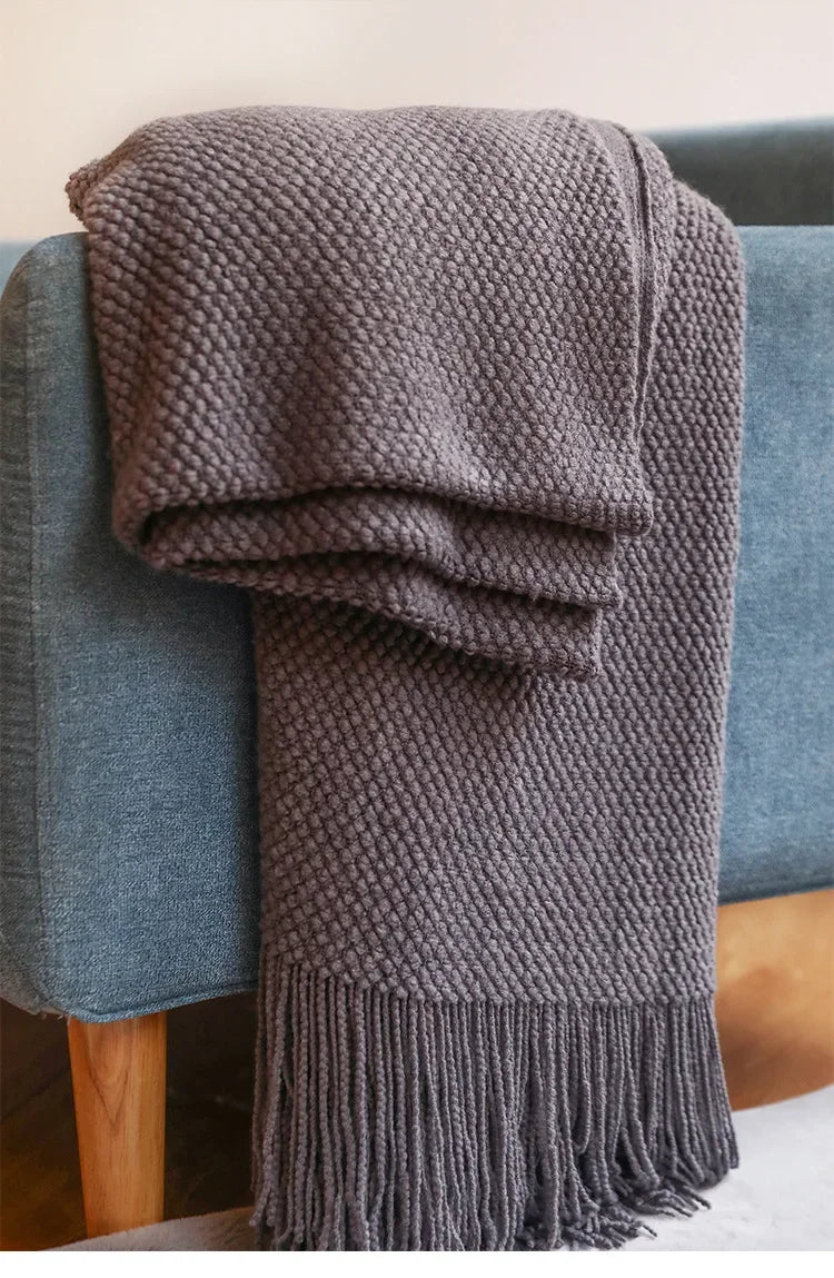 Pineapple Knit Throw Blanket