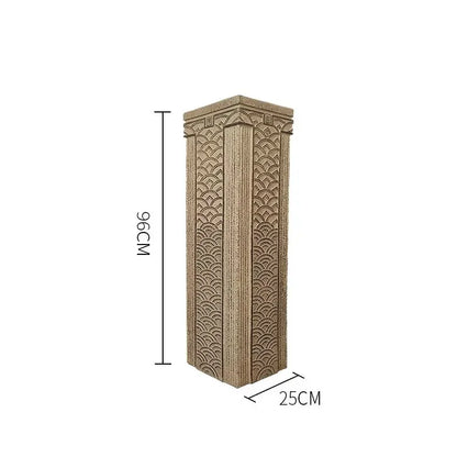 DecorBites™ Chinese Antique Coin Stake Display Column for Garden and Living Room Décor