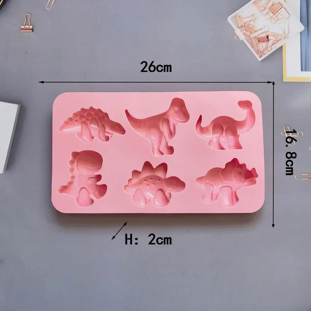 DecorBites™ Dino Silicone Cake Mold: Baking, Candy, Soap, Candle Making, Cupcake Decorating