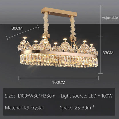 Lámpara de techo de cristal de lujo DecorBites™ - Elegante lámpara colgante para la sala de estar