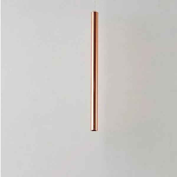 Slim Tube Aluminum Pendant Light in Brushed Nickel