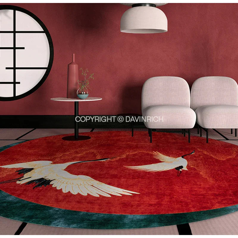 DecorBites™ Japanese Cranes Soft Plush Carpet - Luxury Home Decor