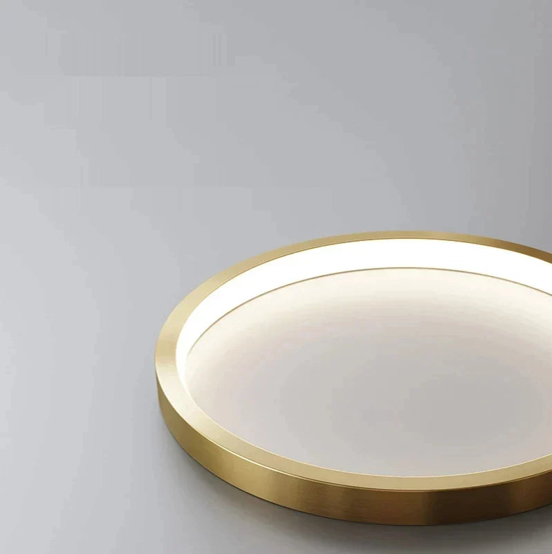 Lámpara de techo colgante LED con bola de vidrio anillo negro dorado Decorbites™