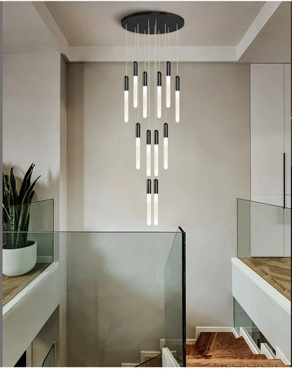 DecorBites™ LED Chandelier: Modern Staircase & Kitchen Pendant Light for Home Decoration
