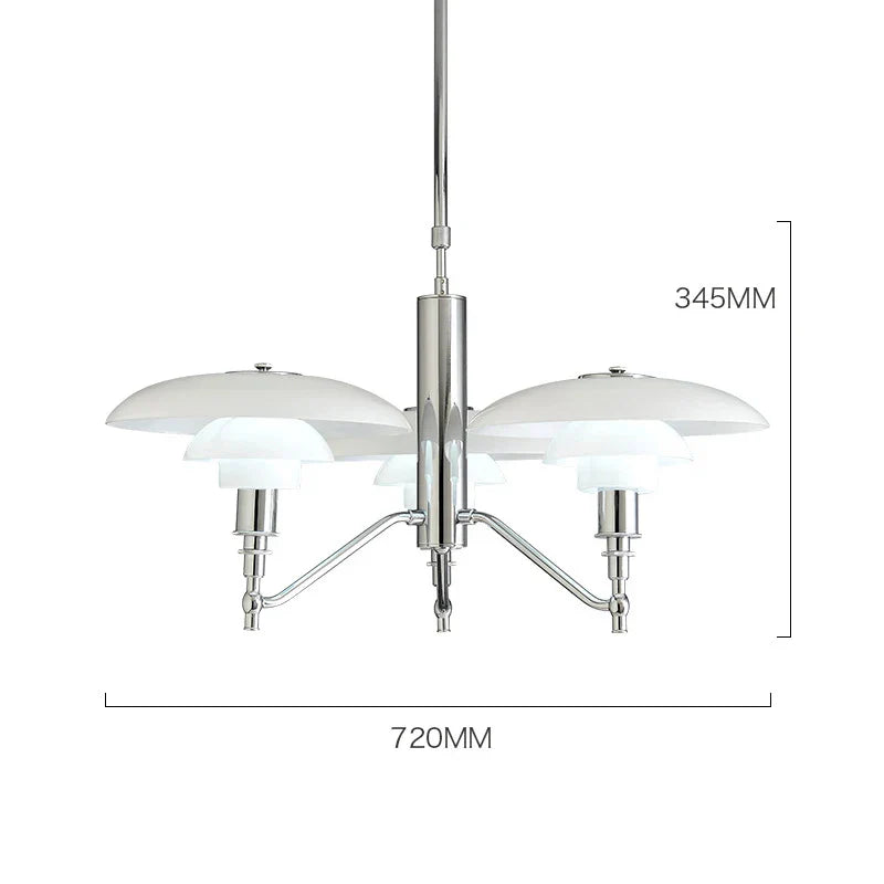 DecorBites™ Lotus Glass Chandelier PH Pendant Light Classic Nordic Dining Room Bedroom Lamp