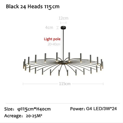 Lámpara de techo LED DecorBites™ de estilo nórdico para salón, comedor o dormitorio