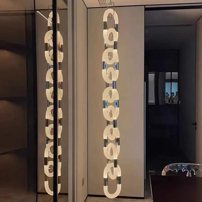 DecorBites™ Crystal Gold Chain Chandelier Ceiling Lamp for Home Décor