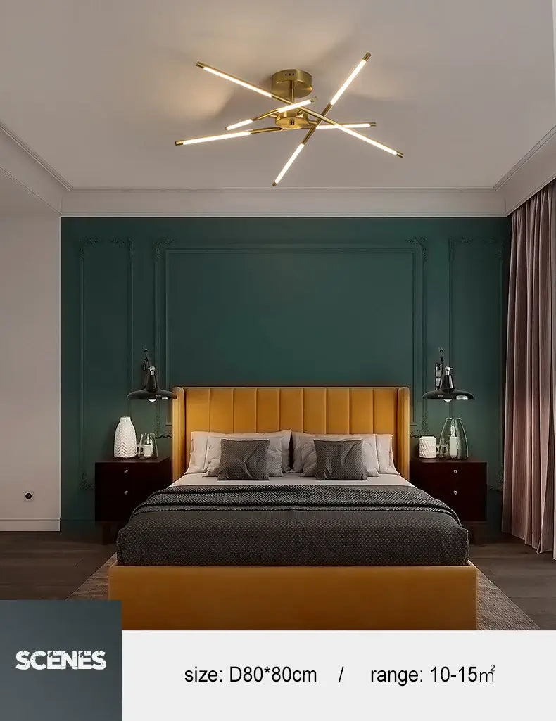 DecorBites™ Nordic Geometry LED Chandelier with Remote Control