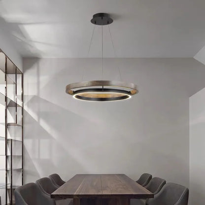 DecorBites™ Double Circular LED Chandelier for Dining, Living Room, Kitchen - Modern Nordic Design
