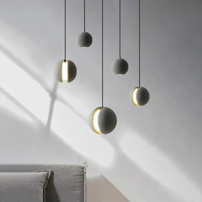 DecorBites™ Cement Planet Chandelier Hanging Lamp for Dining Room & Bedroom