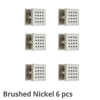 DecorBites™ Brass Square Body Spray Shower Jets for Luxury Spa Massage Experience