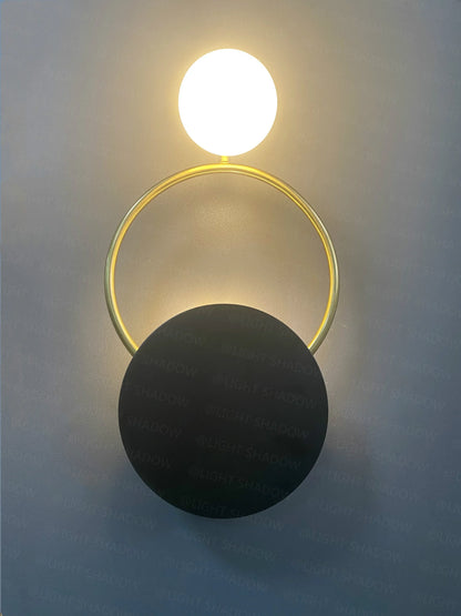 Aplique de pared redondo DecorBites™ con bola de cristal G4 - Apliques nórdicos para iluminación interior moderna