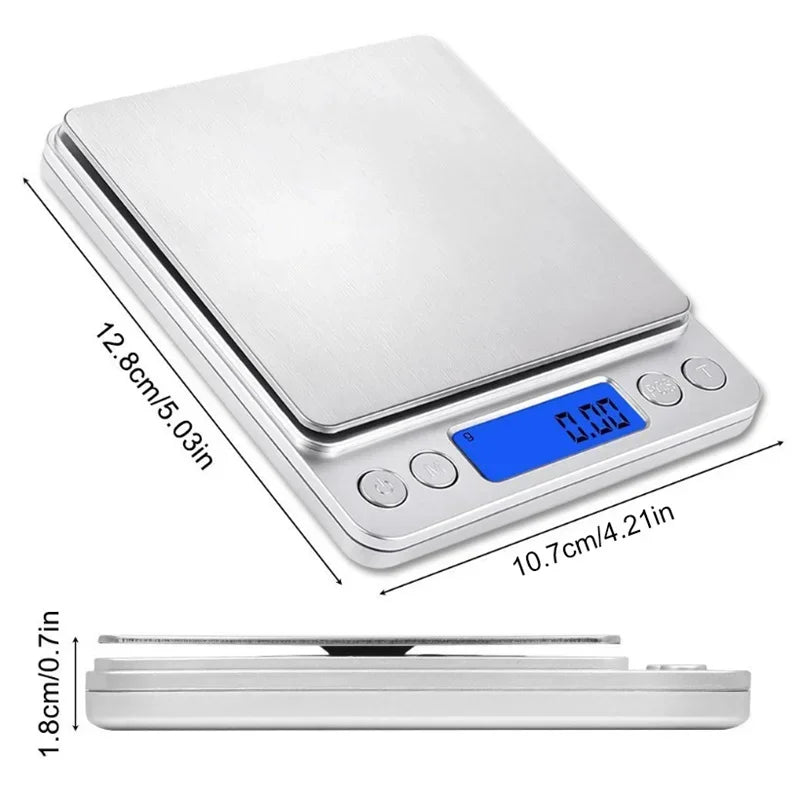 DecorBites™ Digital Kitchen Jewelry Scale with Back-Lit LCD Display and Tare Function