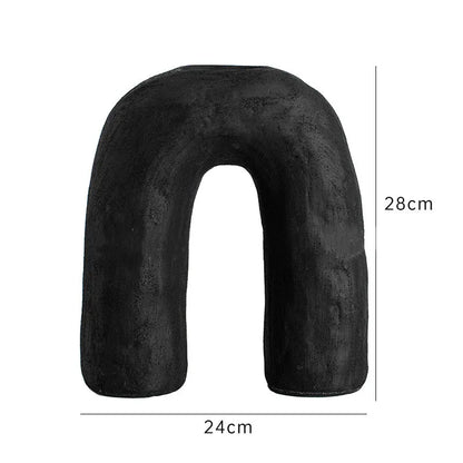 مزهرية سيراميك آرك من ديكوربايتس™ بتصميم هندسي تجريدي لديكور المنزل وتنسيق الزهور