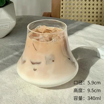 DecorBites™ Large Capacity Milk Glass Tea Coffee Cocktail Whiskey Glass