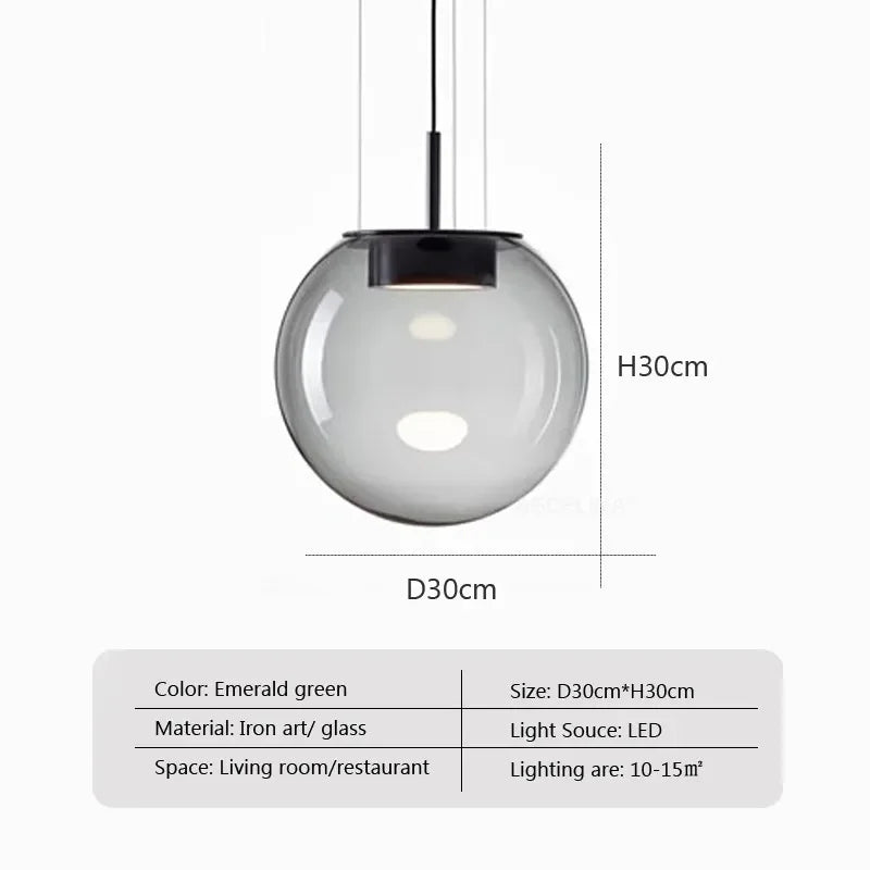 DecorBites™ Brokis Glass Pendant Lamp - Nordic Creative Hanging Light for Home and Hospitality