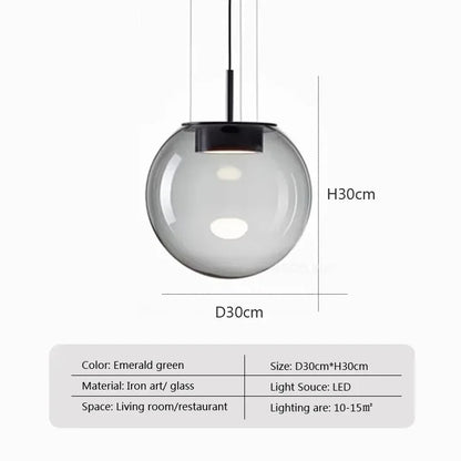 DecorBites™ Brokis Glass Pendant Lamp - Nordic Creative Hanging Light for Home and Hospitality