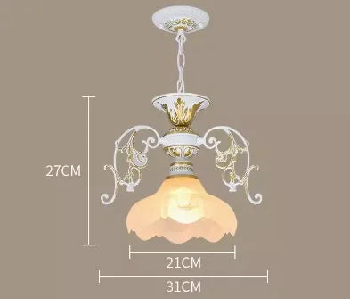 DecorBites™ Industrial Loft Chandelier with Glass Lampshade Lighting Fixture