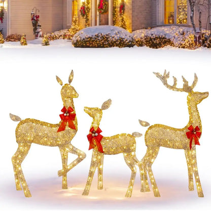DecorBites™ Christmas Reindeer Elk LED Light Outdoor Decor Sculpture