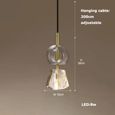 DecorBites™ Crystal LED Ceiling Chandelier - Dimmable Art Deco Pendant Light