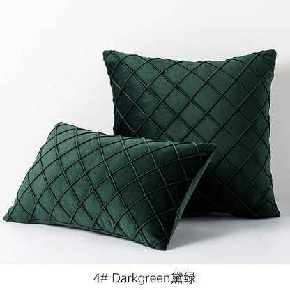 DecorBites™ Embroidered Lattice Cushion Cover Pleat - 45X45CM
