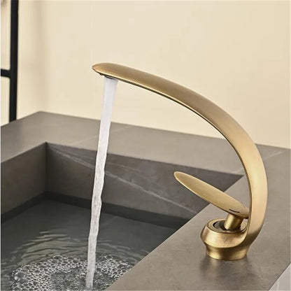 Tuqiu Antique Bathroom Faucet White Sink Mixer Tap Brass Hot Cold Brush Gold Wash basin Faucet Single Handle Crane For Bathroom